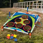 Portable Cornhole Throwing Circle Game Board Set
