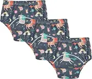 [GuoChe] Little Boys Sleep Training Pants Colorful Cute Unicorns Naive Cartoon 3pcs Leakproof Training Underpants Short
