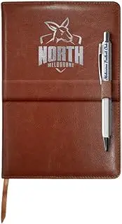 North Melbourne Kangaroos AFL PU Leather Notebook and Pen Gift Pack
