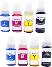 Printer Refill Ink, GI-790 790 Dye Ink - Compatible with Canon PIXMA G1000 G1010 G2000 G2002 G2010 G3000 G3010 G4000 G4010(2set)