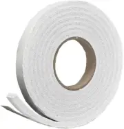 R338WH Sponge Rubber Foam Tape 3/8In Wide X 3/16In Thick X 10Ft Long, White