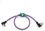 Ethernet Network RJ45 CAT6 Cable for EtherCAT Profinet Industrial Automation Camera Internet Router LAN Printer Computer Switch Server Game Console Modem, 2m, Purple, Down Left Angled