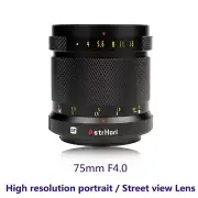 AstrHori 75mm F4.0 Manual Portrait Lens for fujifilm GFX GFX100S GFX50S GFX50R