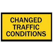 Boxed Edge Sign - Changed Traffic Conditions - 1800x900mm