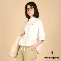 在飛比找momo購物網優惠-【Hush Puppies】女裝 襯衫 素色寬鬆剪裁後褶襯衫