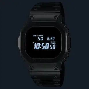 【CASIO 卡西歐】G-SHOCK 金屬藍 太陽能智慧藍芽 全金屬方形電子錶(GMW-B5000D-2 防水200米)
