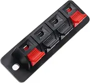 CCWUTQF 5PCS Plastic 2/4 Positions Connector Terminal Push in Jack Spring Load Audio Speaker Terminals Breadboard Clip(4 Positions)
