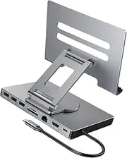 4K 60Hz Gigabit Ethernet Port USB3.0 Splitter Hubs Converters Flat Panel Rotatable Stand 8/9 In 1 Type C Docking Station