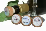 1- City World Map Wine Stoppers Denver Detroit Miami New York and More Globe