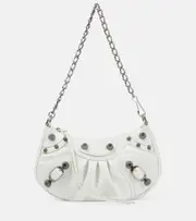 [Balenciaga] Balenciaga Le Cagole Mini leather shoulder bag One Size white