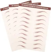 Healeved 3 Sheets Eyebrow Tattoo Stickers Peel Off Transfer Eyebrow Stickers Beauty Tools, 10 Pairs/Sheet
