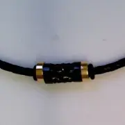 CEM ST9-152K 4-202969-001 Men's Necklace Leather Stainless Steel 50cm