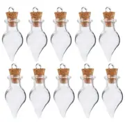 30 Pcs Drifting Bottle Pendant Mini Wishing Bottles Message Cork Stoppers Glass