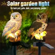 1Pc Waterproof Solar Power LED Light Garden Path Yard Lawn Owl Ornament Lamp
