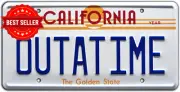 Back to the Future OUTATIME Metal Stamped License Plate Replica Collectible