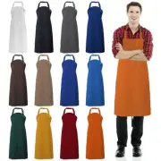 Adjustable Bib Apron with 2 Pockets for Men Women Chef Kitchen Cooking