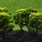 BESPORTBLE 12Pcs Mini Diorama Trees Static Grass Greenlight 1/64 Model Scener...