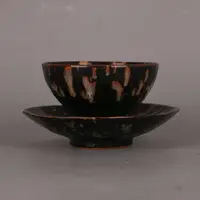 在飛比找樂天市場購物網優惠-宋 吉州窯顏色釉斑點紋盞 杯子 仿 宋代舊貨出土瓷器古玩古董