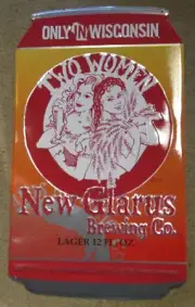 NEW GLARUS BREWING Wisconsin Two Women METAL TACKER SIGN craft beer brewery A