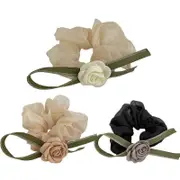 Korean Style Camellia Bow Hair Ties Large Intestine Hair Ring Hair Rope Bands