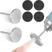 Tyqour 2Pcs Sanding Disc Nail Drill Bits, Electric Foot File Drill Bits, Hard Skin Remover Discs, Nail Drill Bit, Pedicure Supplies Manicure Tools Suitable for Acrylic Nail Salon Foot Care