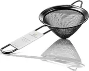 Homestia Cocktail Strainer Fine Mesh Strainer Stainless Steel Professional Bar Tool Conical Food Strainers 3 inch Black
