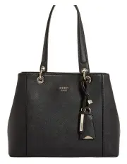 [Guess] Kamryn Black Double Strap Tote Bag VG669136BLA in Black