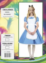 Alice in Wonderland Costume Girl Princess Classic Book Week character Teen 7-12
