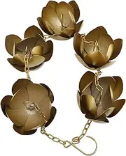 Rain Chain Gold Flower Galvanized Iron Proof Rain Catcher Chain for Home Outdoor Decoration Stylish Design for Gardens Courtyards 1.2m 3.9ft 676g 23.8oz