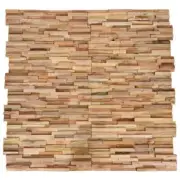 NNEVL 3D Wall Cladding Panels 10 pcs 1.08 m² Solid Teak Wood