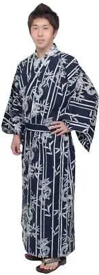 Men's Yukata Robe Japanese Summer Kimono - Bamboo & Dragon