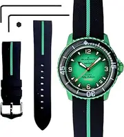 [Ocdin] 22 MM Watch Strap Replacement for Blancpain X Swatch with Hex Spanner Quick Release Silicone Watch Band Compatible with Bioceramic SCUBA Fifty Fathoms