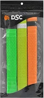 DSC Passion (Hexagon) Mix Colored Cricket Bat Grip | Color: Multicolor | Size: One Size | Material: Rubber | Pack of 3 | For Men & Boys | Lightweight | Gives greater control | Soft feel grip | Better shock absorption