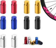 10PCS Bicycle Presta Valve Caps, 5 Colors Bike Tire Presta Valve Stem Covers,Colorful Aluminum Alloy Tyre Dust Caps, Prolong The Service Life of Tires for Mountain Bikes Road Bikes Folding
