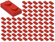 ☀️Lego 1x2 RED Plates x100 Building Part Piece Bulk Lot Legos #3023