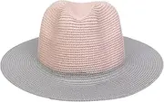 [Xiang Ru] Unisex Paper Straw Crushable Foldable Summer Panama Fedora Hat with Band and Adjustable Sweatband Sun Cap