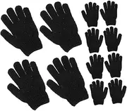 GLSTOY 6 Pack Exfoliating Back Rub Gloves Shower Exfoliating Mitts Body Scrub Mitt Hand Exfoliator Massage Gloves