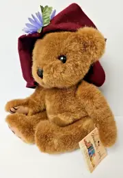 Ganz Teddy Bear "Coco" Red Hat Stuffed Plush Bear & Hat NWT