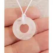 Clear Rock Crystal Corded Necklace Enhances Clarity and Decision Making