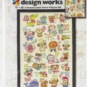 ABC Animal Adventure Cross Stitch Kit - Create Adorable Animal Art with this 12x