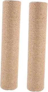 BESTonZON 2pcs Cat Scratching Post Replacement Parts Tall Sisal Pole for Indoor Cats Heavy Duty Easy to Replace Space Saving Vertical Design Promotes Healthy Scratching