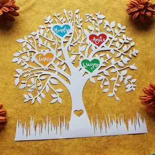 Custom FAMILY TREE Handmade Paper Cutting