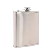 Satin Chrome Hip Flask