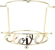 Didiseaon Elegant Crown Display Stand for Hair Accessories Metal Tiara Organizer for Bridal Boutique and Home Use Efficient Storage for Headbands and Jewelry with Dual Hooks