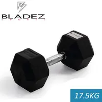 在飛比找PChome24h購物優惠-BLADEZ六角包膠啞鈴-17.5KG