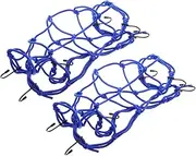 Alasum 1 Pair Motorcycle Luggage Rack Net High Elastic Cargo Sling for Bikes Easy to Install Bungee Mesh Durable Luggage Protection Net for Travel and Daily Use