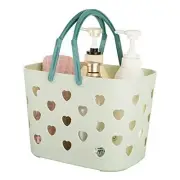 Portable Shower Caddy Tote Plastic Storage Basket with Handle Box 1pack green