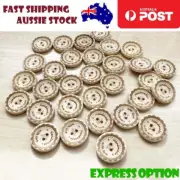 40-100pcs 20-30mm Wooden Buttons Handmade with Love Round Clothes Button
