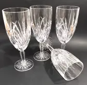 4 Waterford Water Glasses Marquis Brookside Cut Glass New in Box