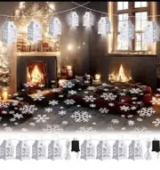 8 Pcs Christmas Decorations Lantern String Lights Snowflake Lights 35. 2ft